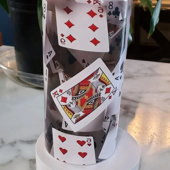 Playing Cards 4 in 1 Can Cooler 14oz Tumbler 🎉sale - Picture 3 of 16